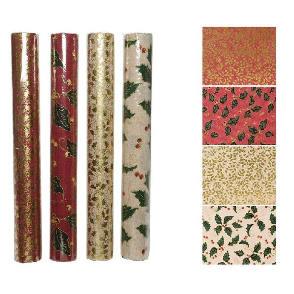 Kaemingk ديكوريس قماش بوليستر ورق قصدير ذهبي مستطيل / وتوت الكرز متنوع 1 قطعة - 1