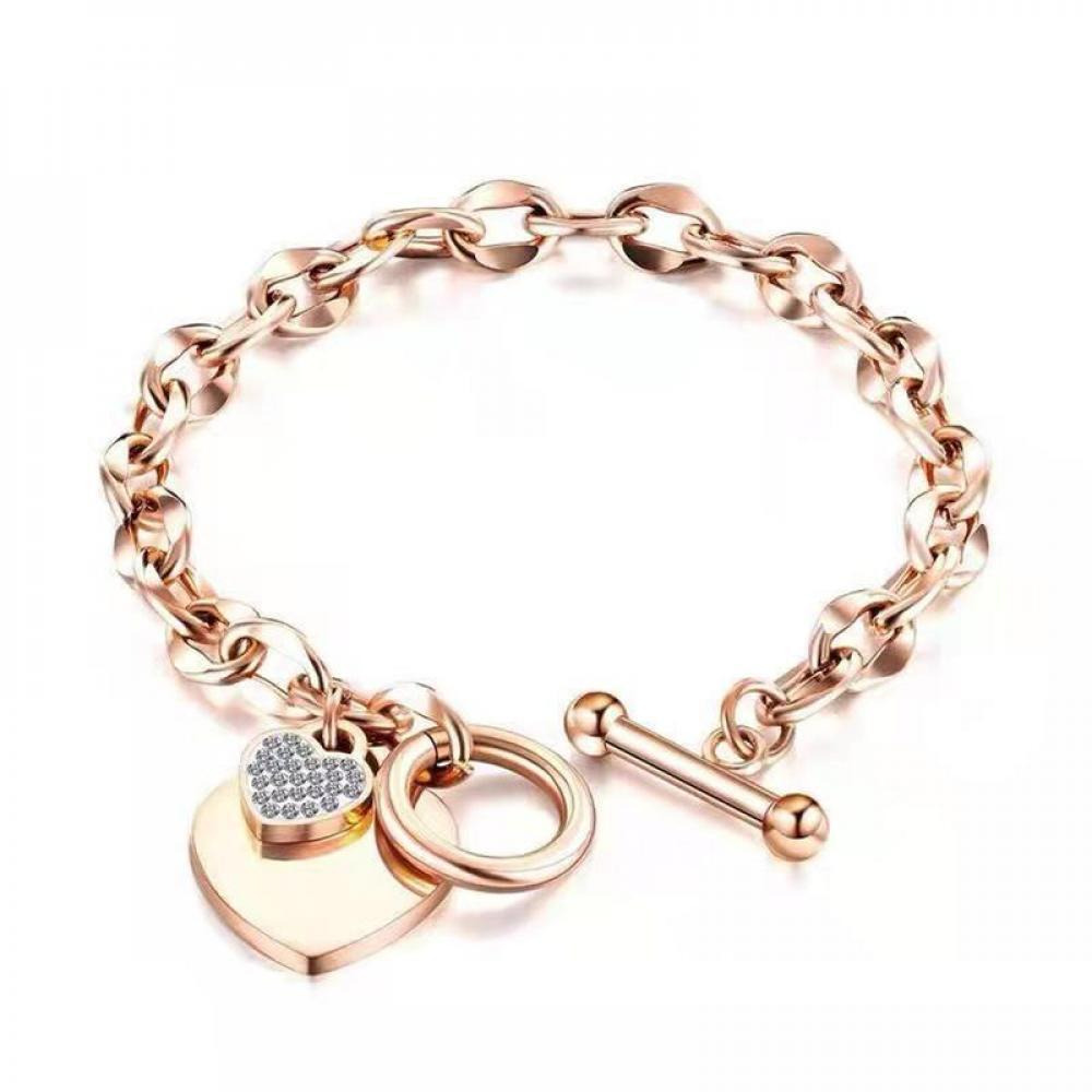 LEE COOPER Women's Stainless Steel Rose Gold Bracelet - LC.B.01038.440 - 1