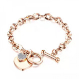 LEE COOPER Women's Stainless Steel Rose Gold Bracelet - LC.B.01038.440 - 1 miniature