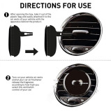 Vavana, Car air freshener with easy-to-use vent diffuser, Essential oils, Black - musk - 5 miniature