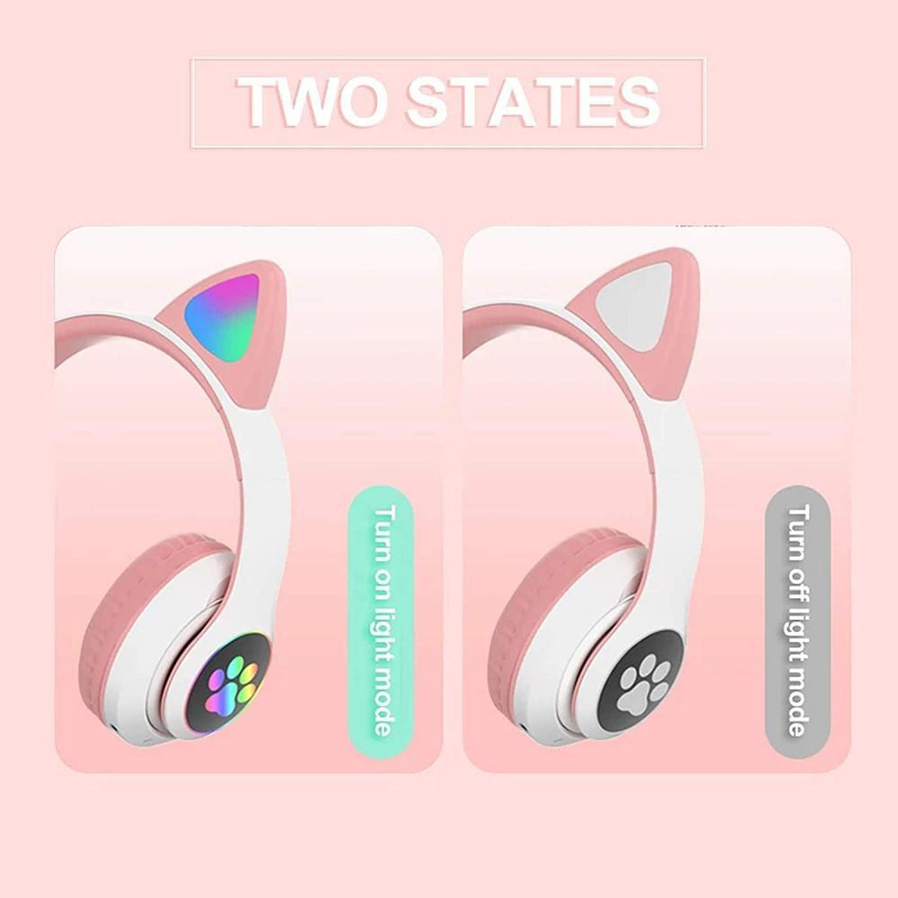 Stn-28 Cat Style Headphones Pink - 2