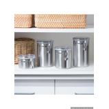 Oggi Stainless Steel 26oz Clamp Canister with Clear Lid - 3 miniature