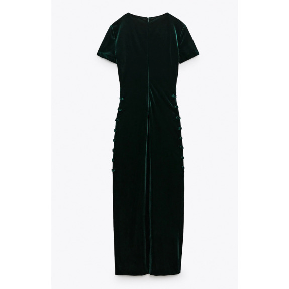 Buy Pre-owned Zara Green velvet midi dress M INT in Dubai, UAE | WEE  (00094882)