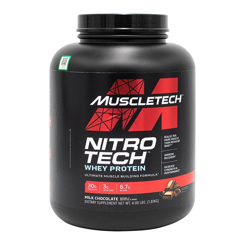 Muscletech / Whey protein, MuscleTech Nitro Tech, Milk chocolate, 2.2 lbs (1.81 kg) - 1