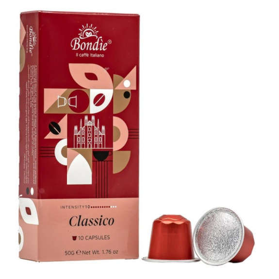 بوندي كلاسيكو نسبرسو متوافق مع 10 كبسولات من الألومنيوم