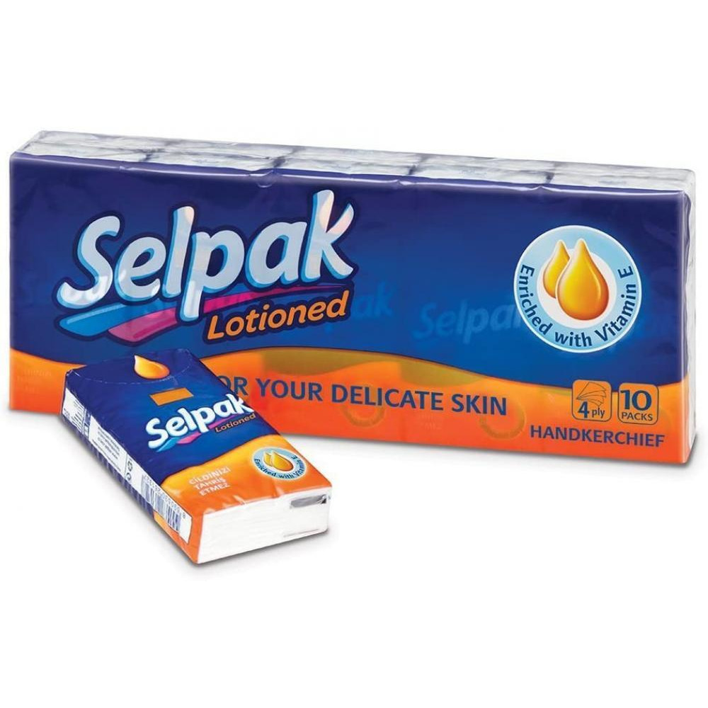 Selpak / Paper tissues, Facial, Lotioned, 10x10, 4-ply - 1