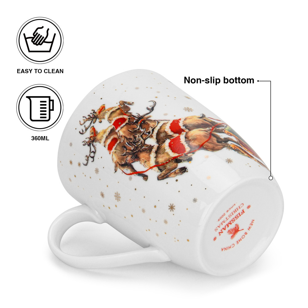 Fissman, Mug 360ml, Christmas, New Bone China - 2