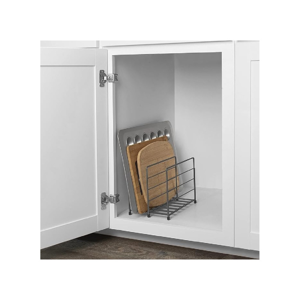Spectrum Cabinet Bakeware and Cutting Board Organizer Grey - 6