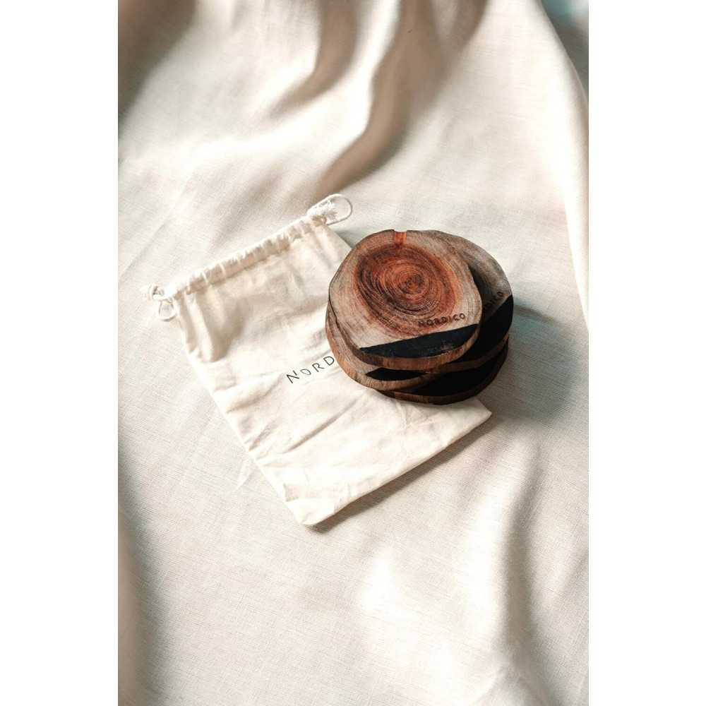 Nordico Wooden Coasters Set 4 - 6