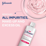 Johnson's Micellar Water, Fresh Hydration, Rose-Infused Cleansing Water, 400ml - 6 miniature