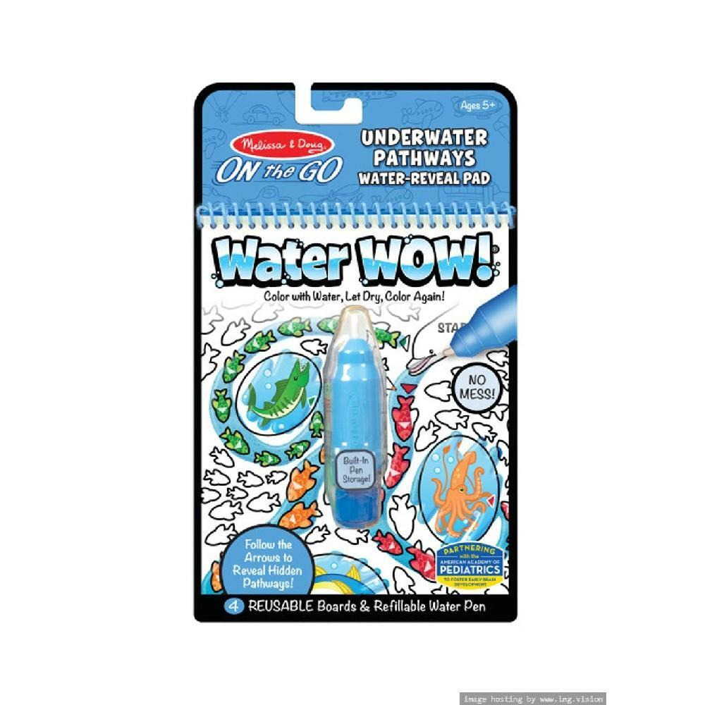 Melissa & Doug Water Wow Underwater Pathways Coloring Book - 1