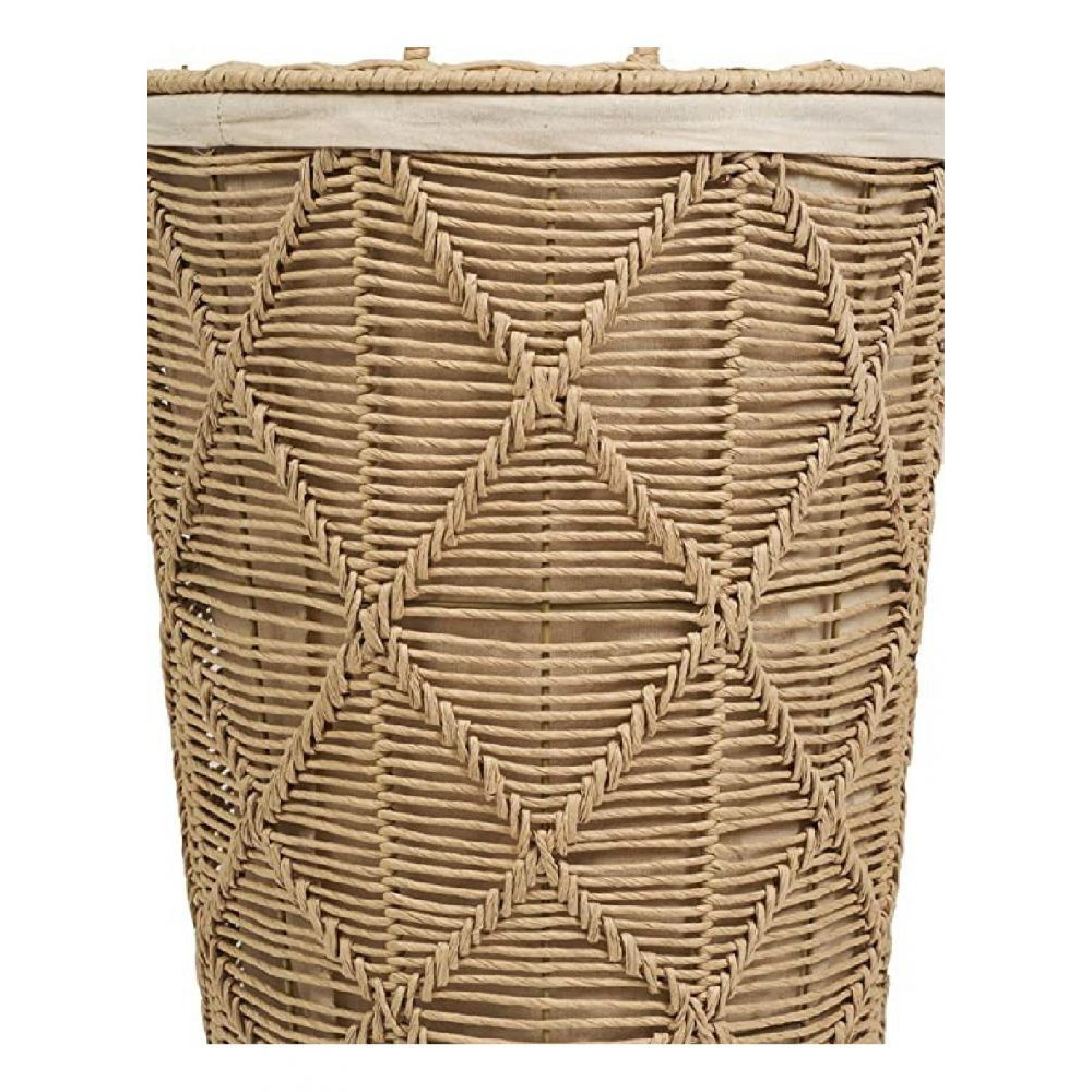 Homesmiths Large Round Paper Rope Hamper Natural Dia 40 x H62 cm - 2