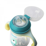 Fissman Training Cup for Toddler Drinkware With Spout And Straw Spill Proof Sippy With Handle Blue - 260ml - 3 miniature