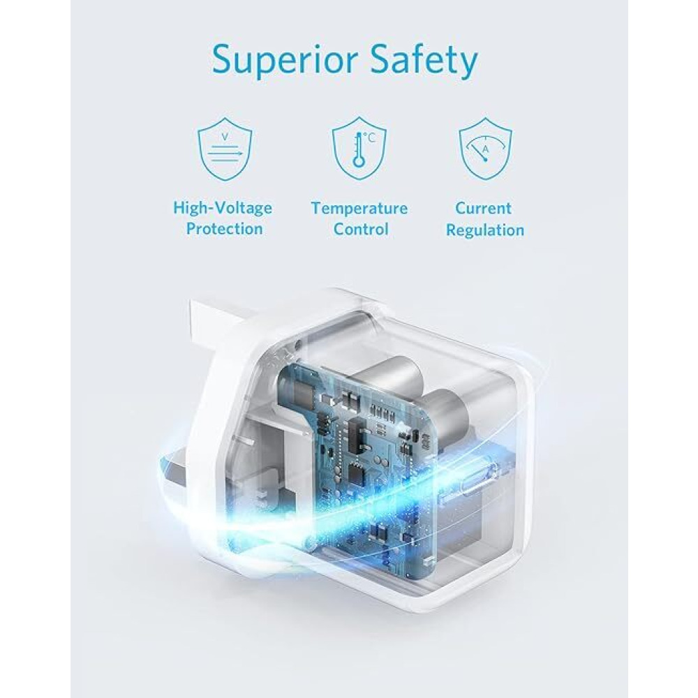 انكر، شاحن PIQ 3.0، شاحن سريع، 20 واط، ابيض - 4