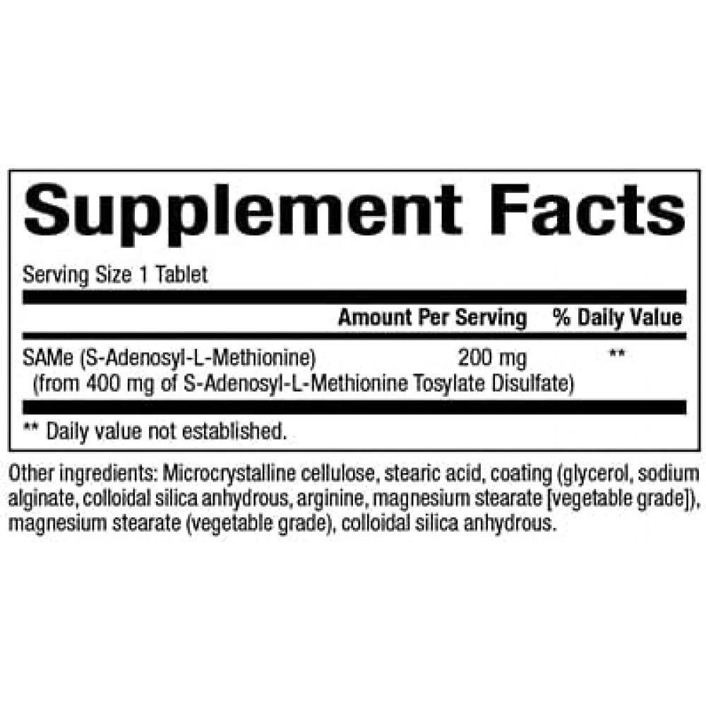 Natural Factors SAMe, 200 mg, 60 Tablets - 4