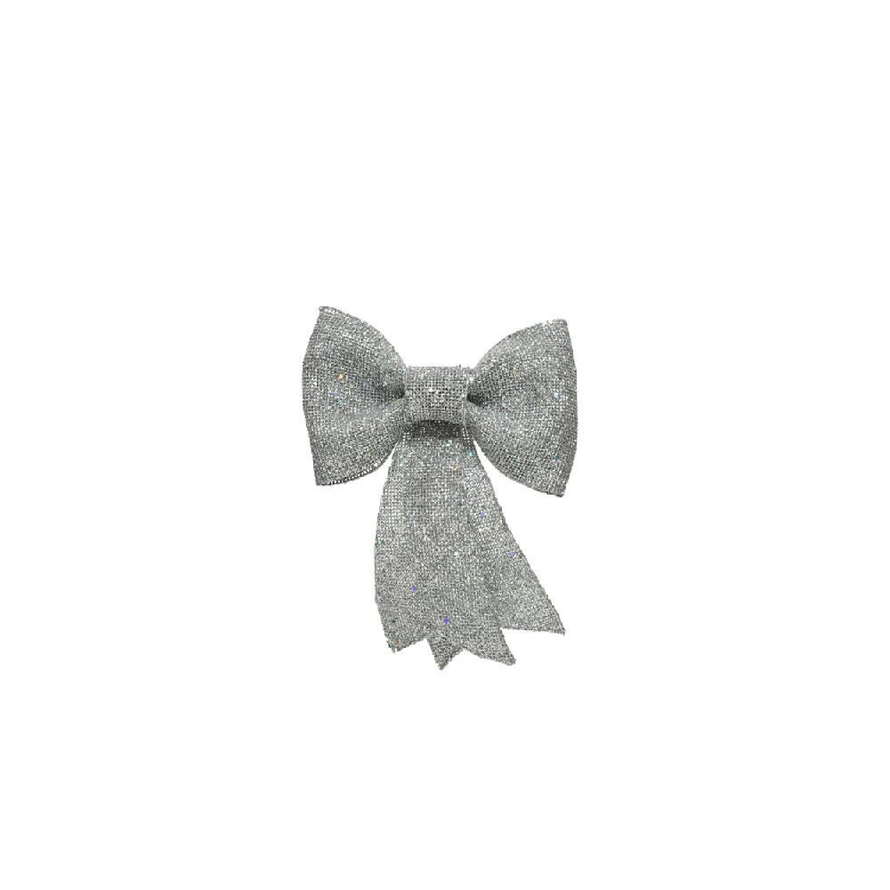 Kaemingk Decoris Бантик Пластиковый Блестящий Серебристый - 1