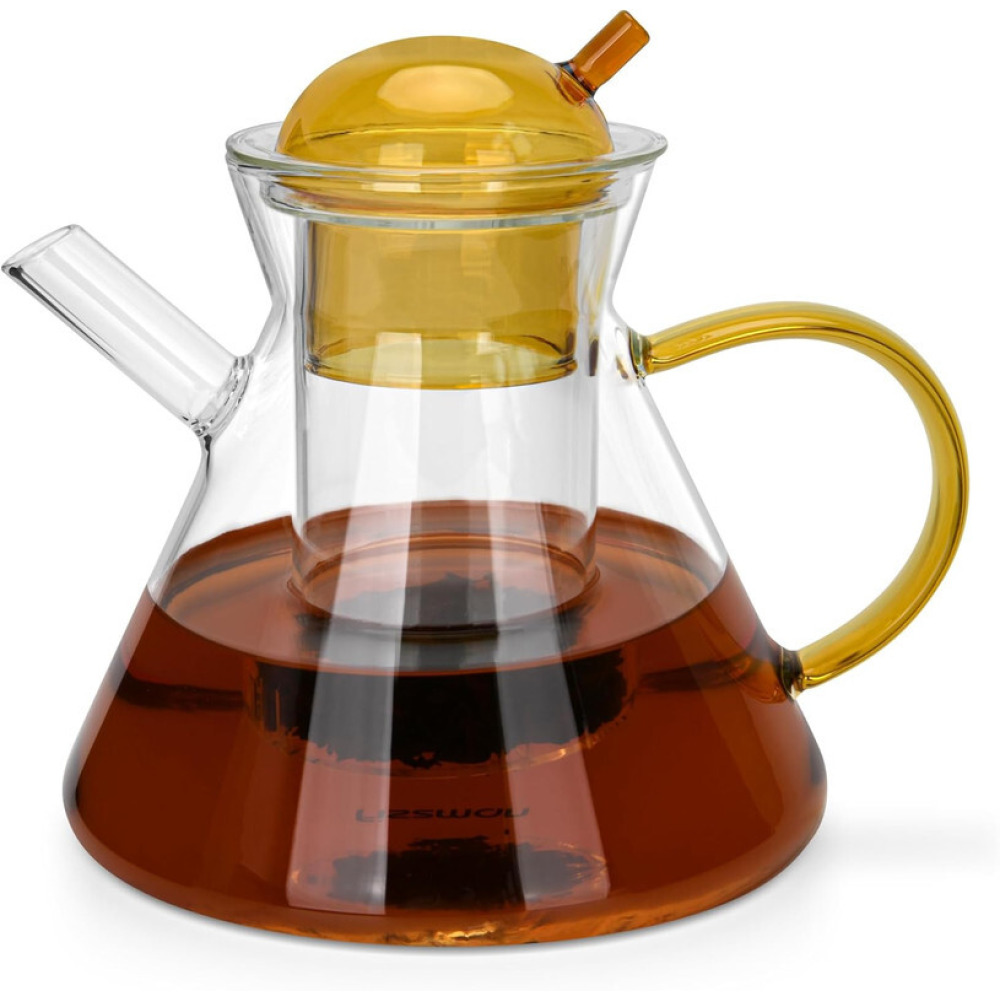 Fissman Tea Pot 950ml with Stainless Steel Filter Borosilicate Glass - 1