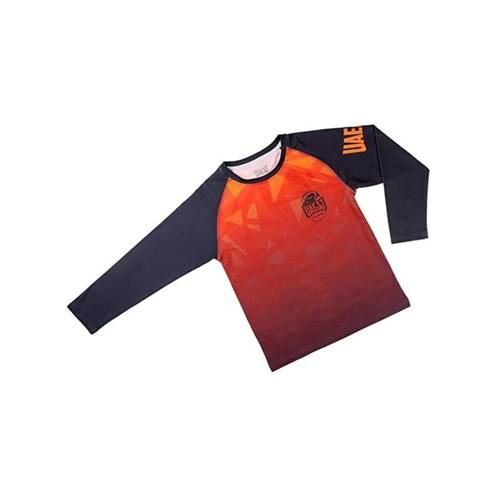 واقي الطفح الجلدي Uaejj Jiu Jitsu بأكمام طويلة للبالغين، مقاس L - 2