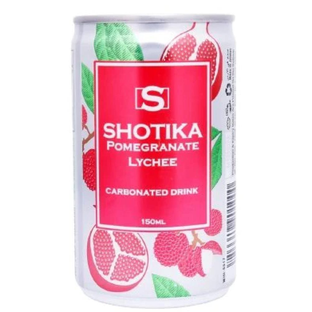 Shotika Carbonated Drink Pomegranate Lychee Flavor 150 ml - 1