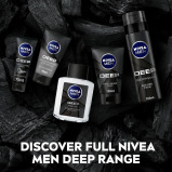 NIVEA MEN, Shaving foam, DEEP, Smooth shave, Antibacterial black carbon, 6.76 fl. oz. (200 ml) - 7 miniature