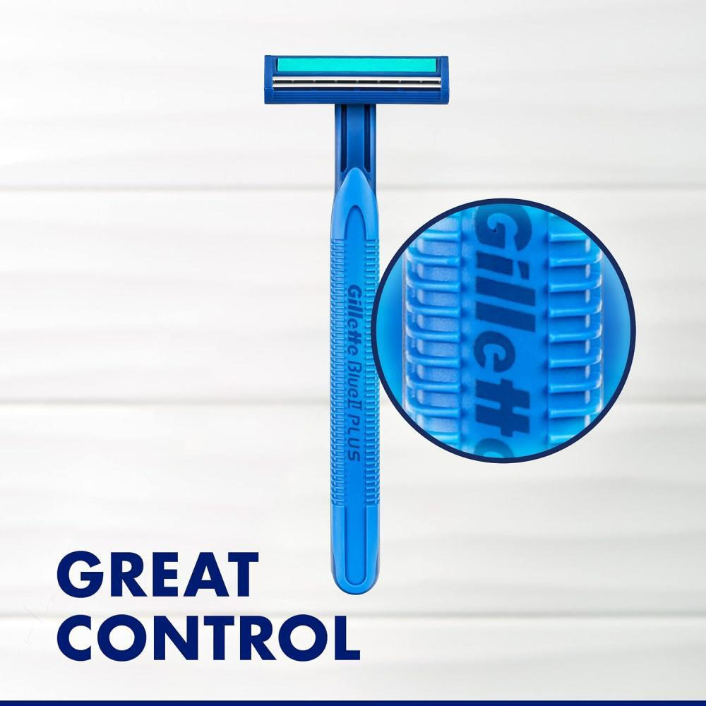 Gillette Blue Ii PlUS Mens Disposable Razors, 14 Count - 4