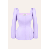 Satin Decorated Top (Lavender), size M - 3 miniature