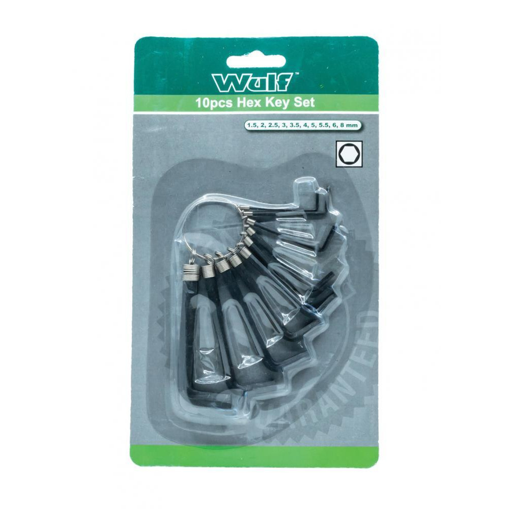 Набор ШЕСТИГРАННЫХ Ключей Wulf, 10 Шт. - 1