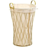 Homesmiths Round Metal and Fabric Laundry Basket 40 x 40 x 67 cm - 1 miniature