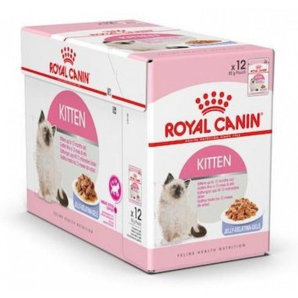 Royal Canin \/ Wet food, Kitten, Jelly, Pouch box, 12 x 3 oz (12 x 85 g) - 1
