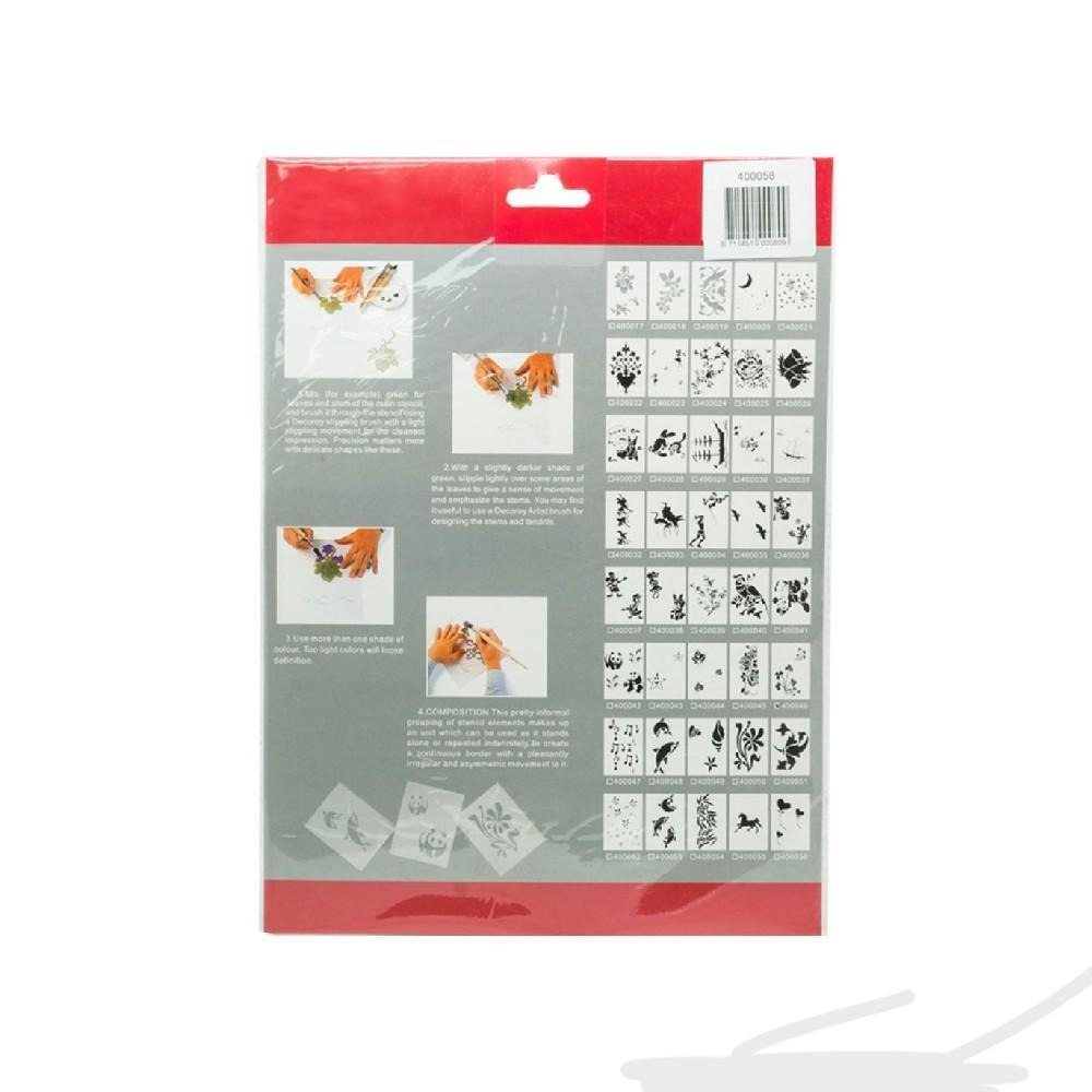 Roll Roy A4 Stencil & 1 Inch Brush Set - 2