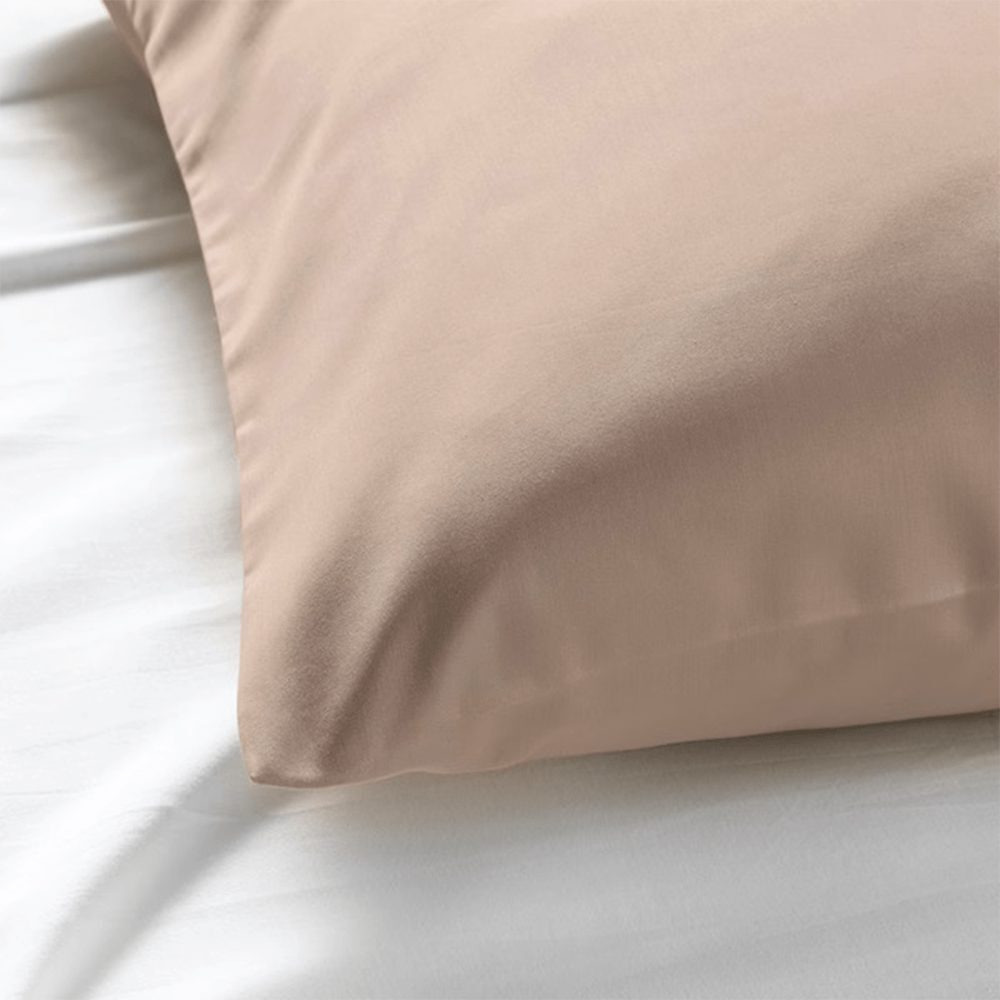 Bedding set BYFT Orchard Exclusive Flat Sheet and Pillow covers, Queen Size, Cotton percale 180 TC, Beige, Set of 3 Pcs - 4