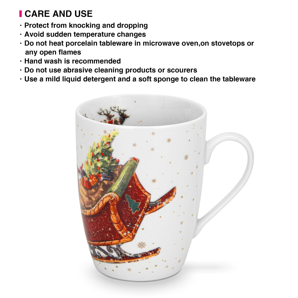 Fissman, Mug 360ml, Christmas, New Bone China - 3