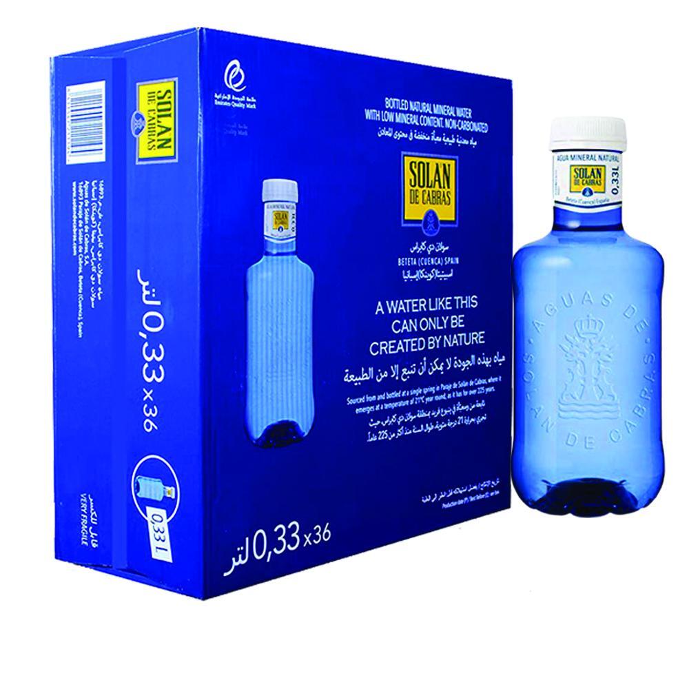 Buy Solan De Cabras Mineral Water 330 ml PET, Pack of (36) in Dubai, UAE |  WEE (00060842)