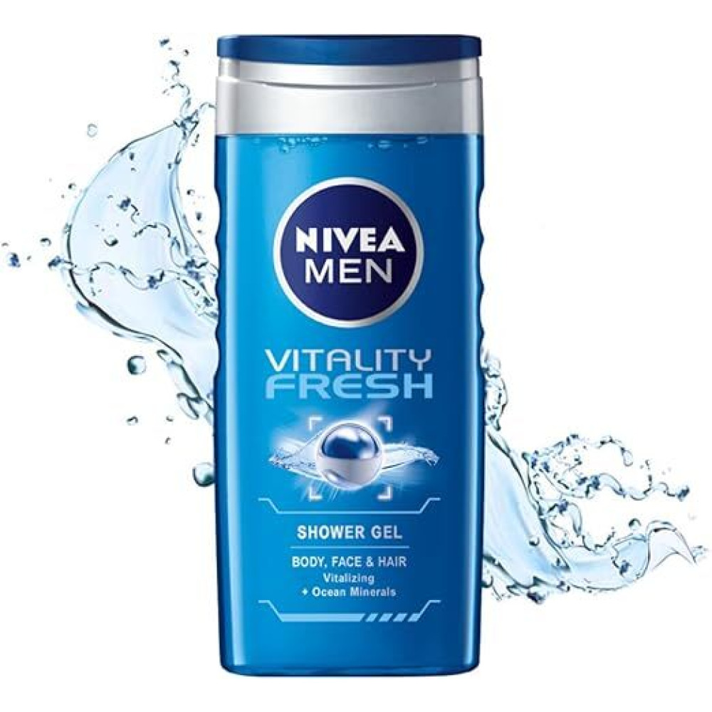 NIVEA, Men body wash, Vitality fresh effect, 250 ml - 1
