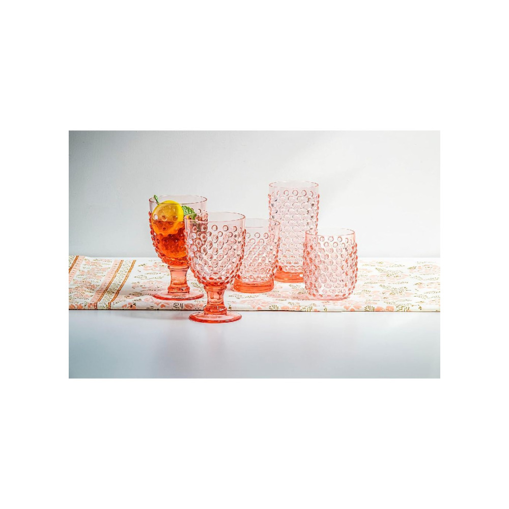 كأس Tarhong 17Oz Hobnail باللون الوردي - 2