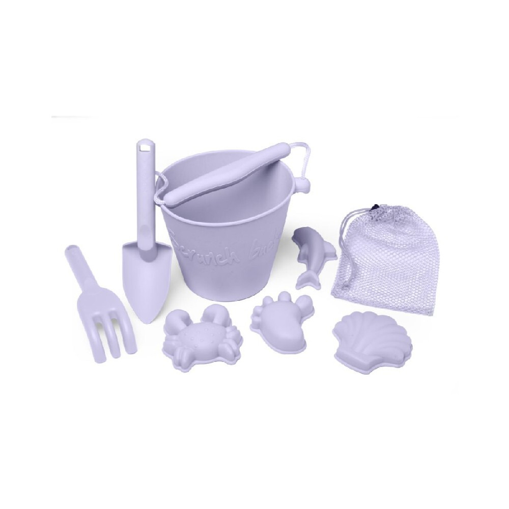 Set Beach Toys Scrunch Bundle of 4 pieces, Silicone, Dusty Light Purple - 1