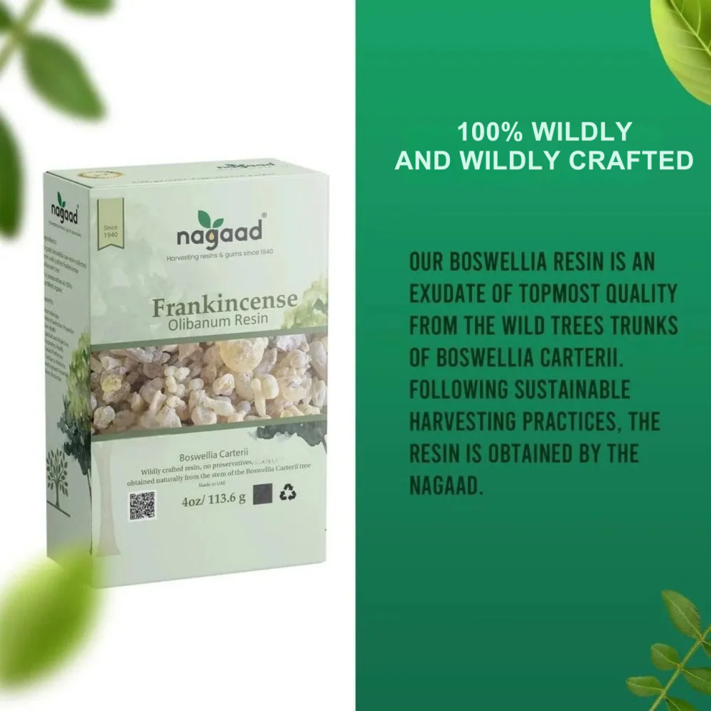 Nagaad Organic Frankincense Boswellia Carterii Organic Incense Resin - USDA Certified 100% Organic Luban - 2