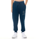 طقم مكون من قطعتين من هودي وبنطال رياضي للأولاد (9-10 سنوات) باللون الرمادي العسكري/الأزرق الداكن - 5 miniature