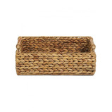 Homesmiths Large Water Hyacinth Basket With Rattan Handles 38 x 27 x H14 cm - 3 miniature