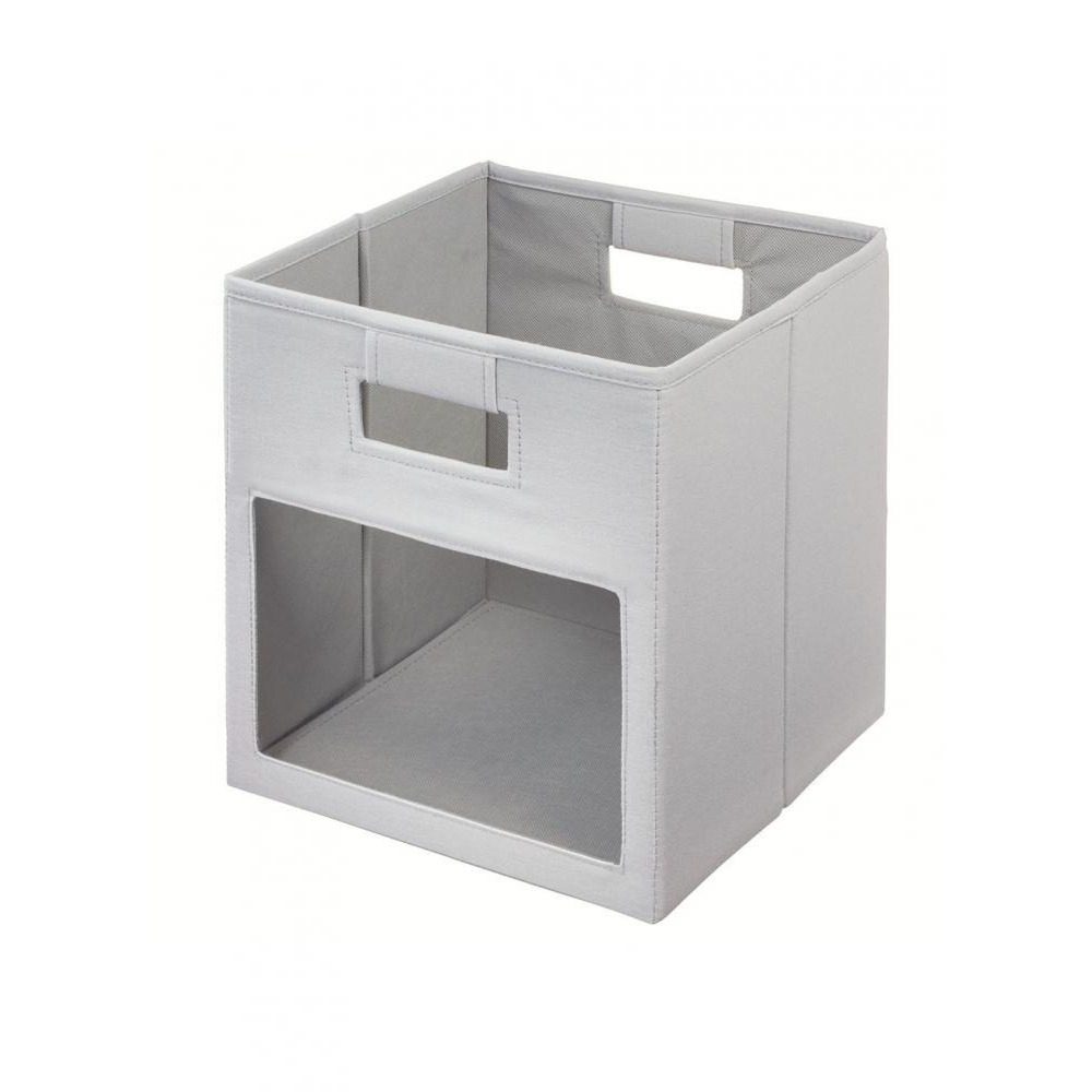 Interdesign Evie View Front Storage Box, Grey - 1