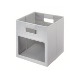 Interdesign Evie View Front Storage Box, Grey - 1 miniature