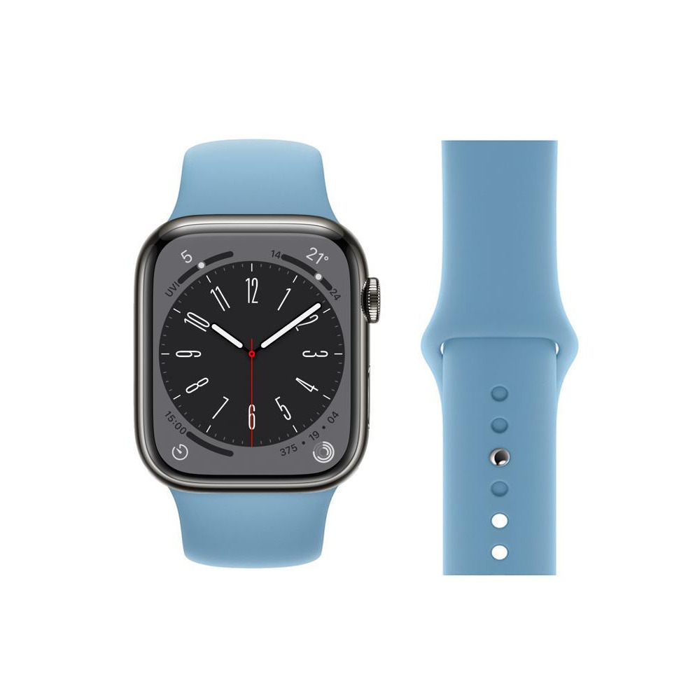 Perfii Solid Silicone Replacement Band for Apple Watch 49, 45, 44, 42 mm Series Ultra 8/7/6/5/4 SE - 1