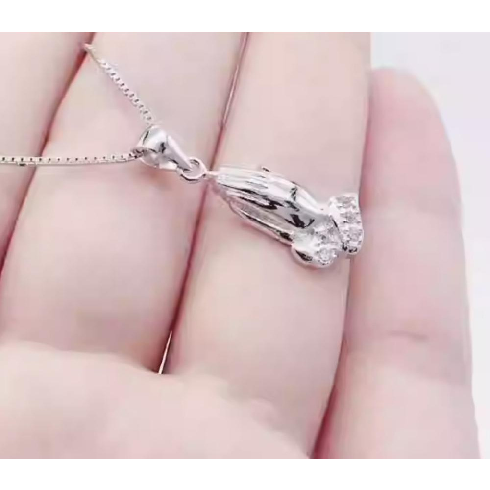 ОЖЕРЕЛЬЕ С Подвеской Из Стерлингового Серебра 925 пробы «Фея молится» - 2