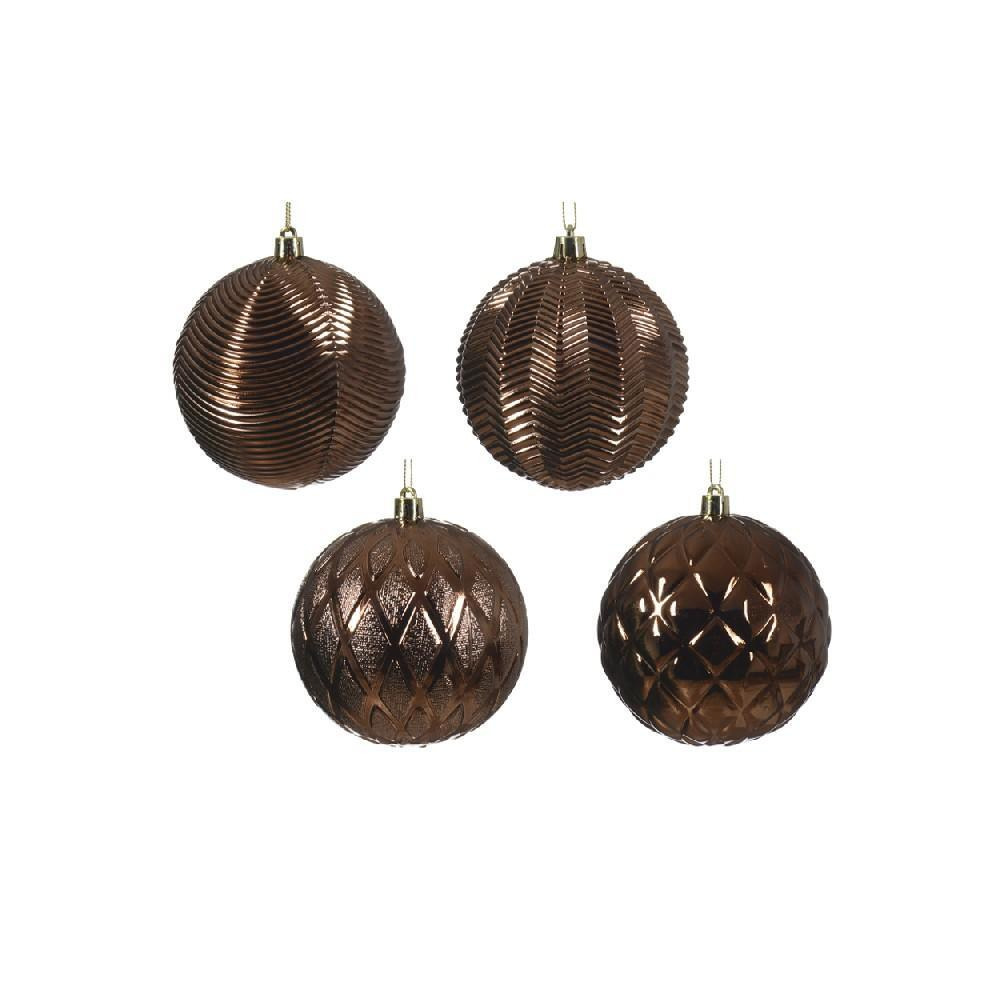 Kaemingk Decoris 10 cm Baubles Shatterproof Shiny Espresso - 1