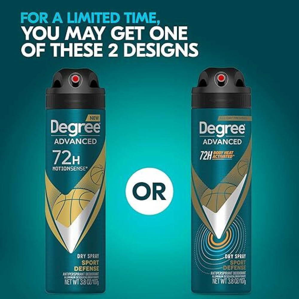Degree Men Antiperspirant Deodorant Dry Spray Sport Defense  -3.8 oz - 2