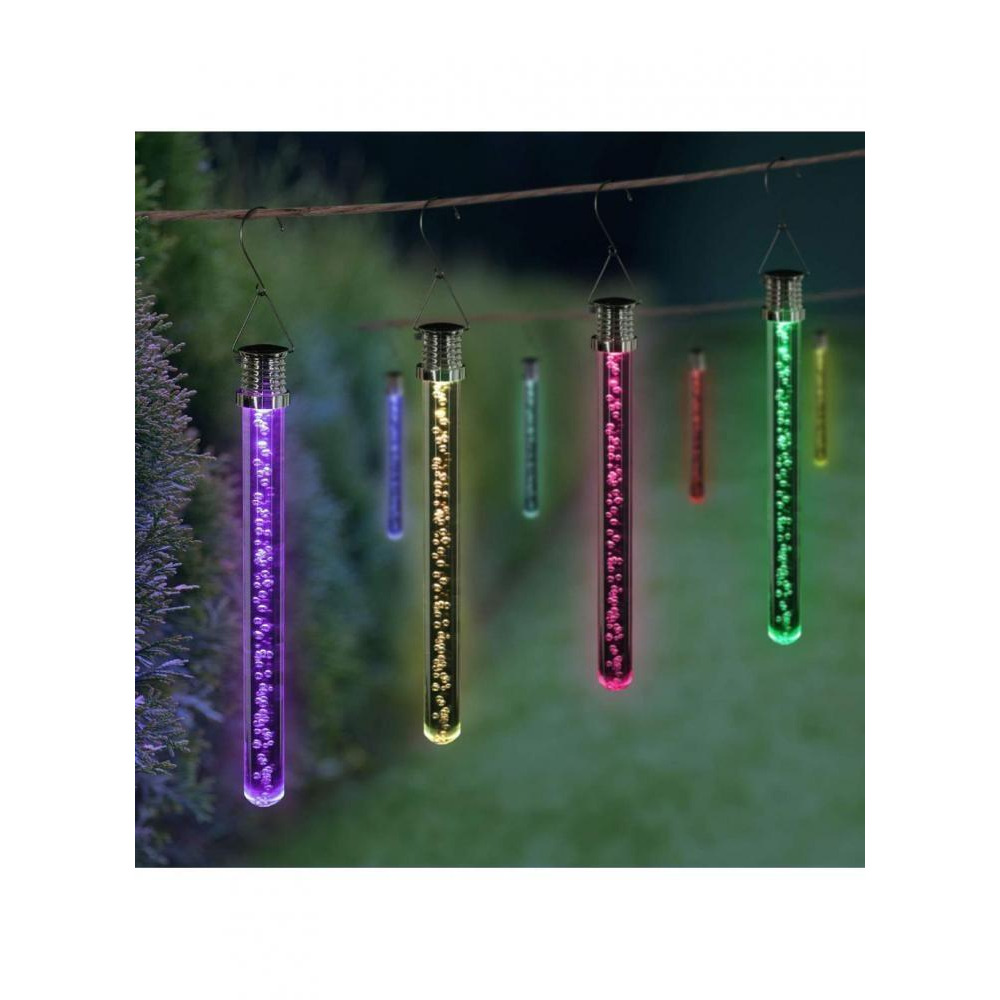 Exhart 10 inch Solar Acrylic Bubble Stick with Color Changing LED - 7