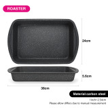 Fissman, Roaster 38cm, Carbon Steel With Non-Stick Coating - 3 miniature