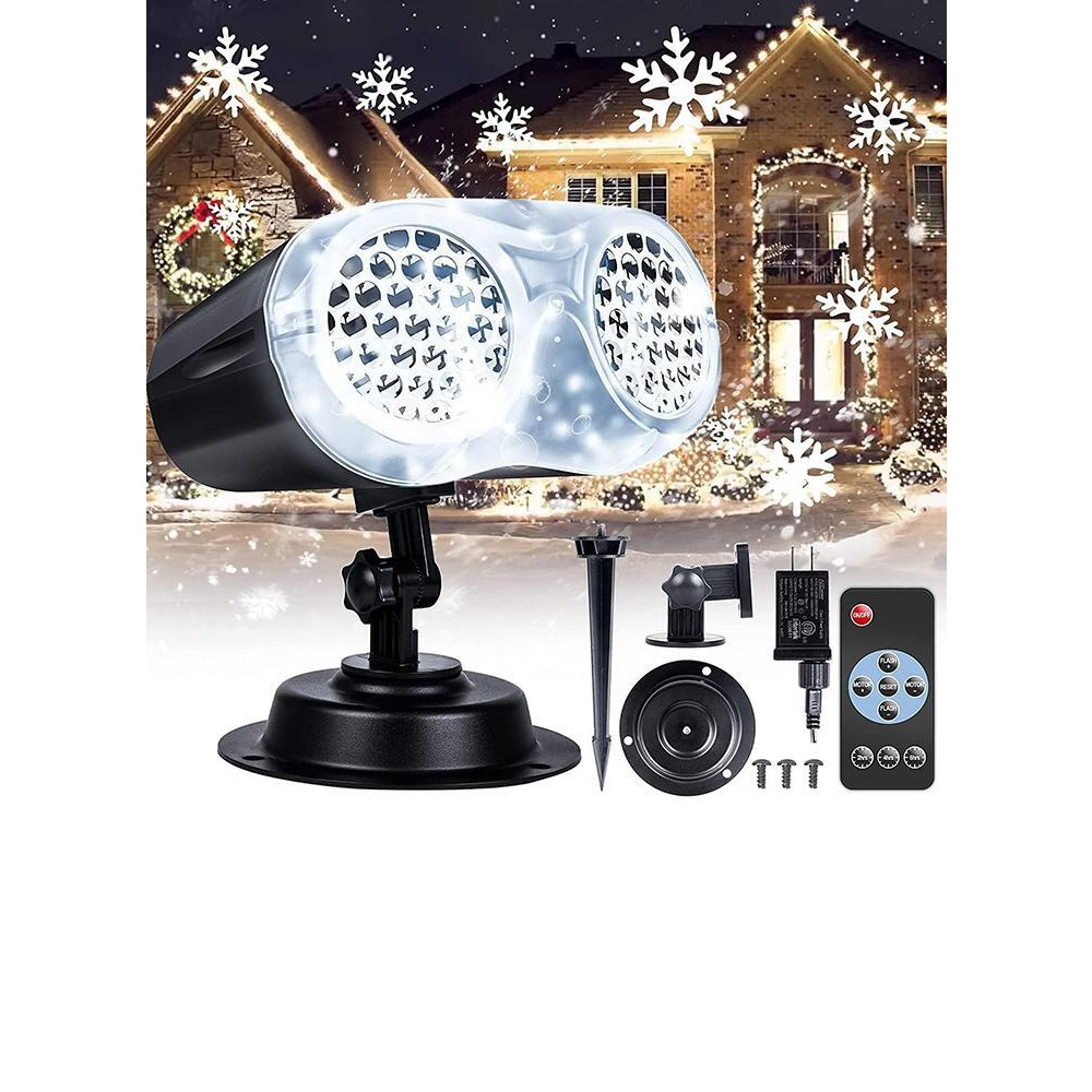 Snowfall Projector Lights with Remote Control, IP65 Waterproof Snowfall Spotlight for Weddings and Parties - 1