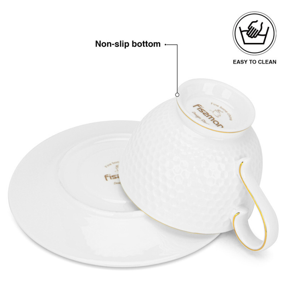 Fissman 2-Piece Cup and Saucer 200ml, Noemi Series - 3