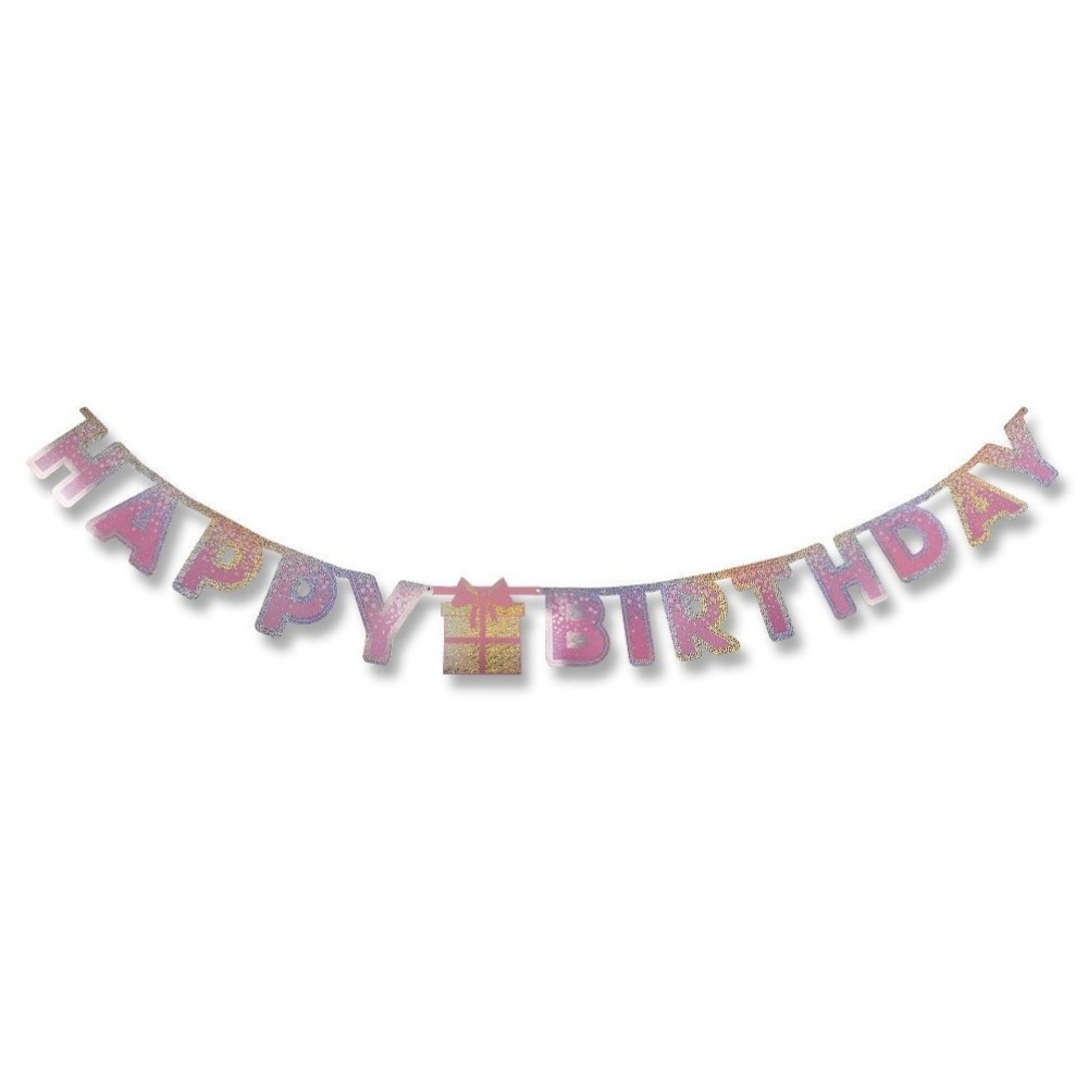 Веселый Дом С Днем Рождения Женский Бумажный баннер - 1